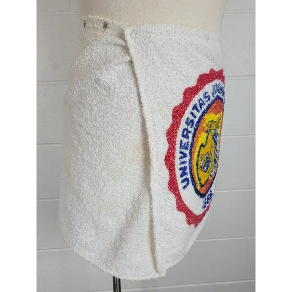 Vtg 1940s 1950s John Carroll University Santa Anita Cotton‎ Terry Towel Wrap M